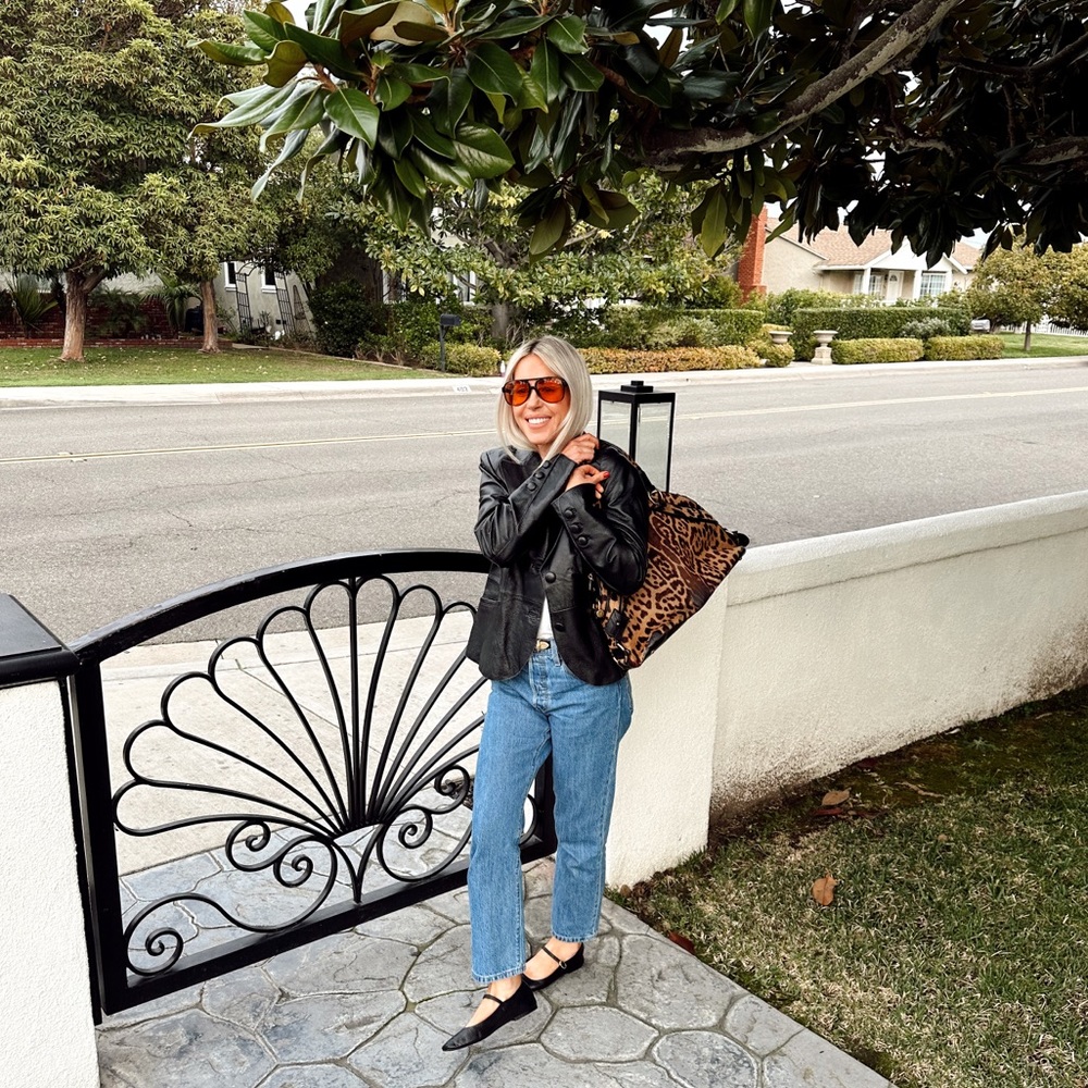 Pamela McCoy Real Leather Jacket S Black Black